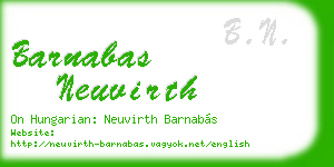 barnabas neuvirth business card